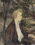 Henri de toulouse-lautrec Woman Seated in a Garden oil painting reproduction